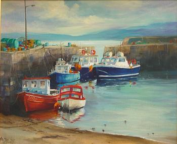 Boats at Liscannor | oil on board | 20x24 | 1200 Euro