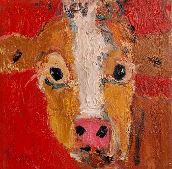 Cow | Oil on Canvas | 12x12 | Euro 750