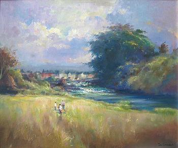 Ennistymon River | 19x23 | Oil on Panel | Euro 900