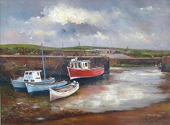 Achill harbour | Oil on Panel | 15x12 | Euro 625