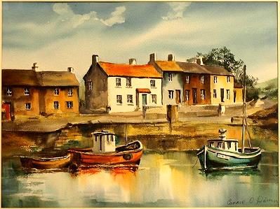 Boats in Harbour | Watercolour | 25x30 | Euro 650