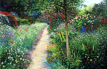 Monets Garden  |  20x30  |  Oil  | �1900
